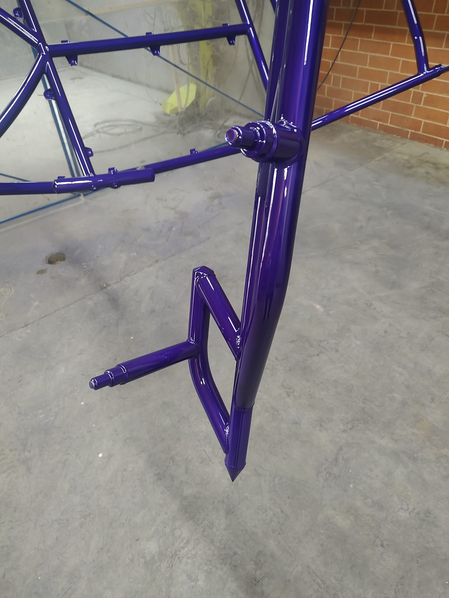 Purple Bicycle Frame Detail