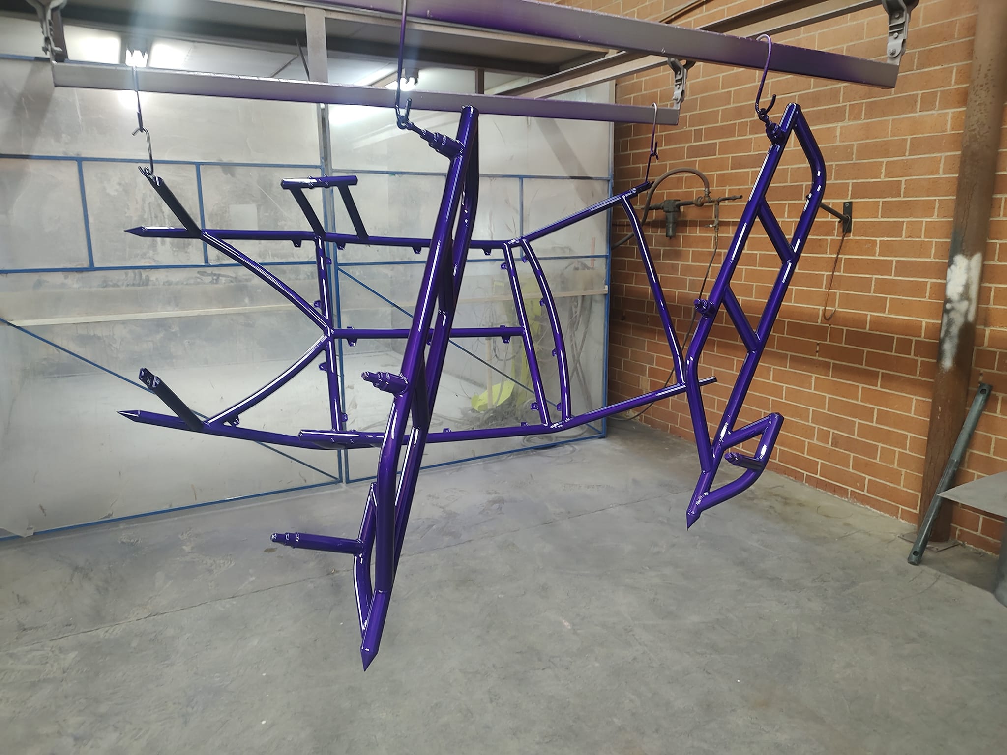 Purple Bicycle Frame Assembly