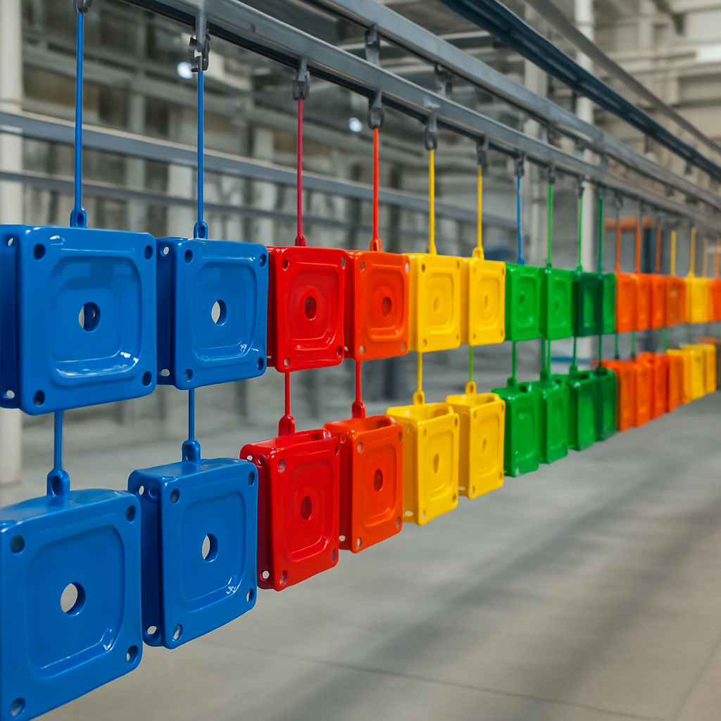 Colorful finished parts
